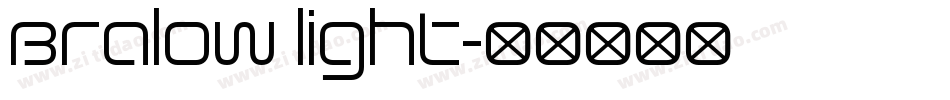 Bralow light字体转换